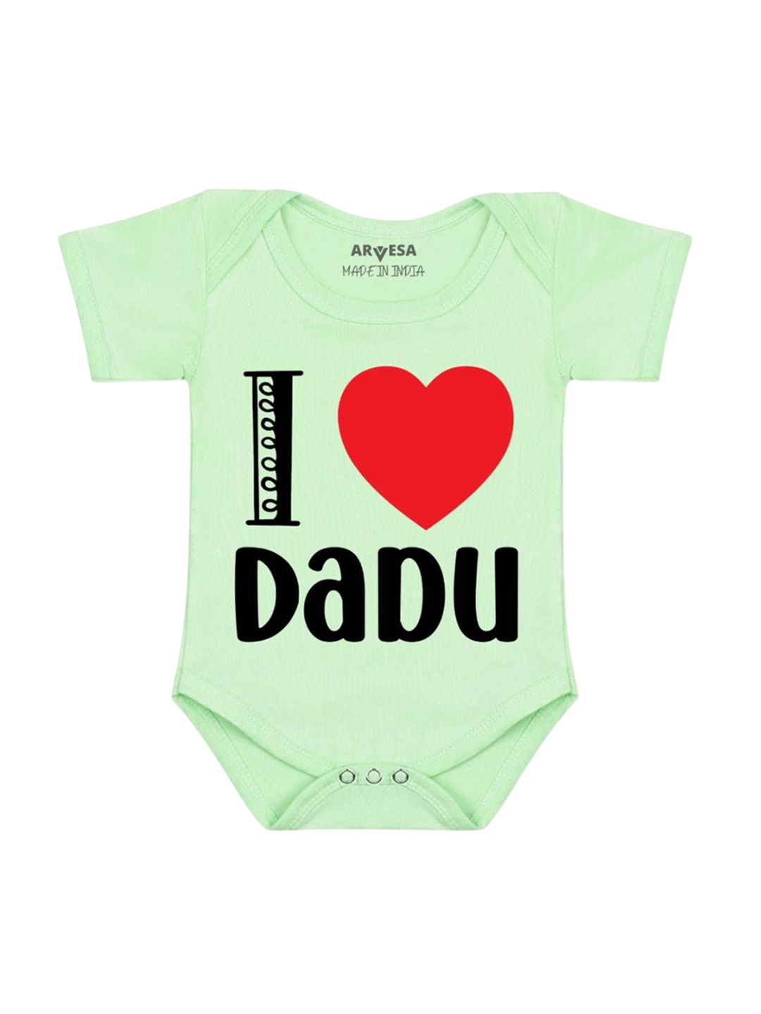 

Arvesa I Love Dadu Printed Romper, Green