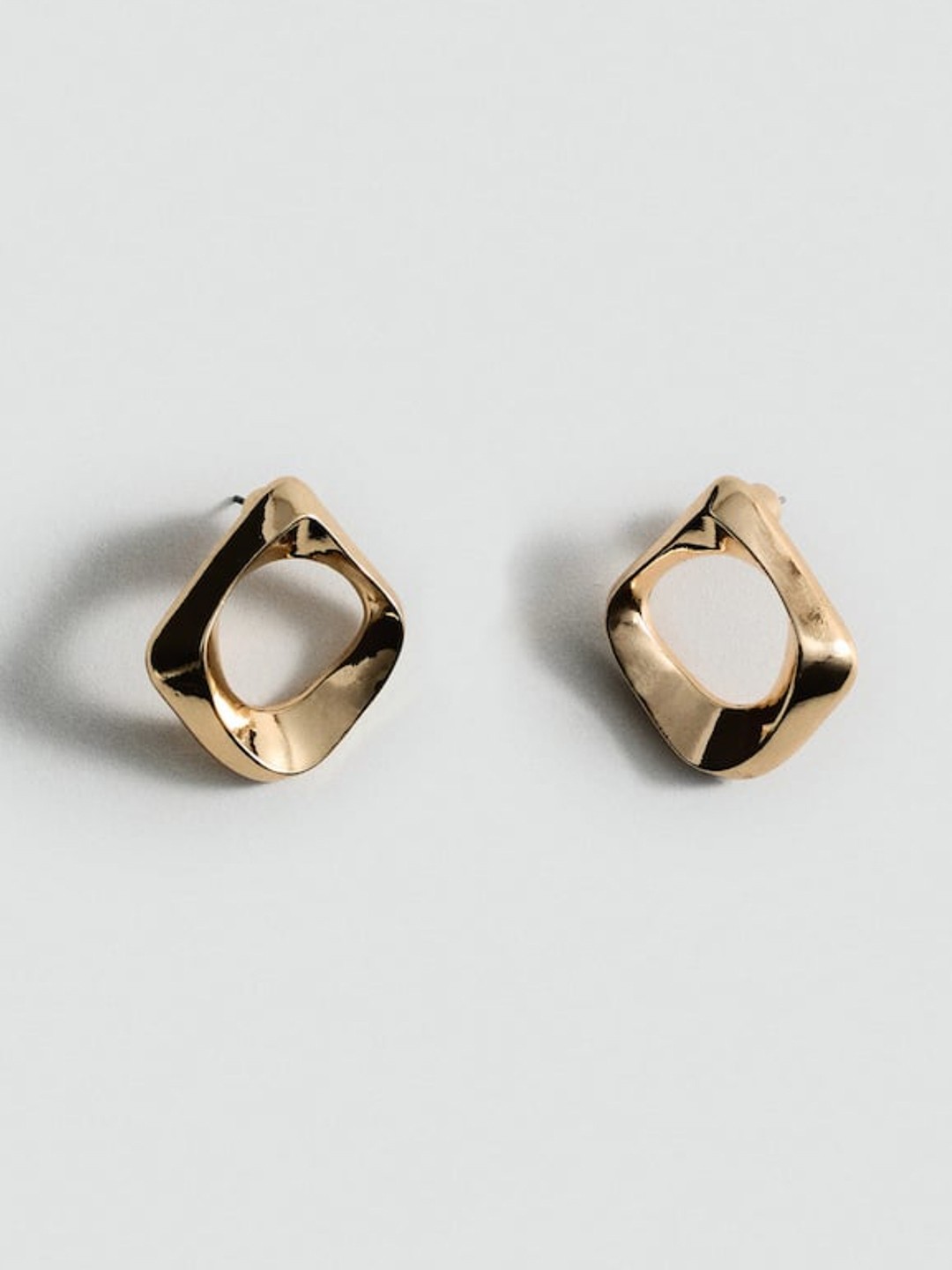 

MANGO Square Stud Earrings, Gold