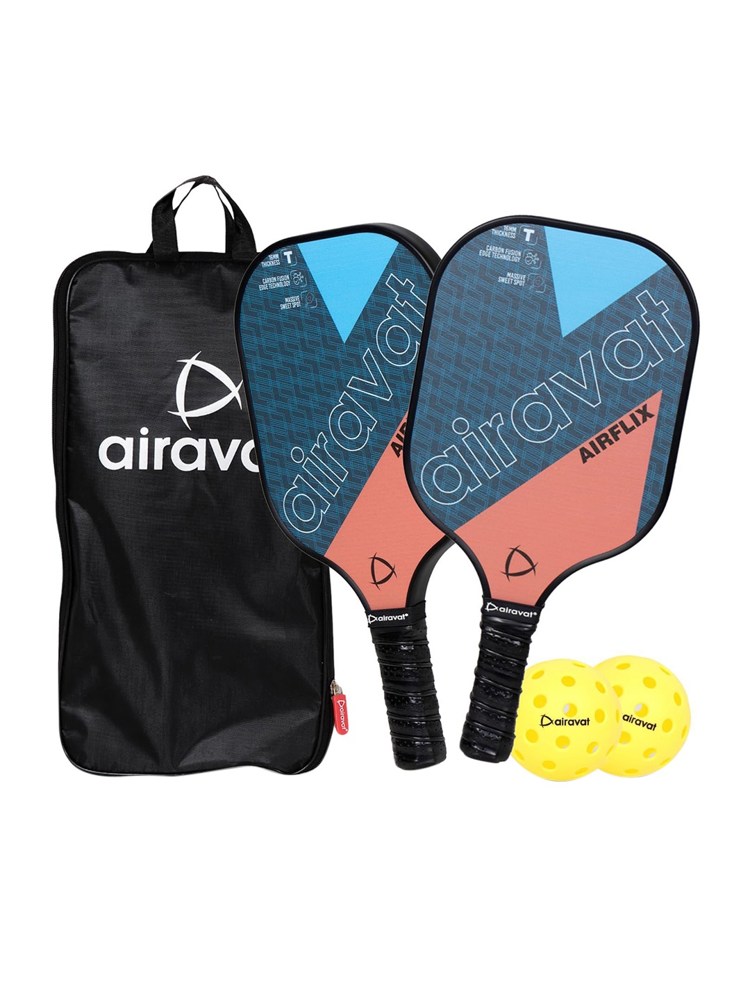 

AIRAVAT Printed Airflix Pickleball Paddle Set, Teal