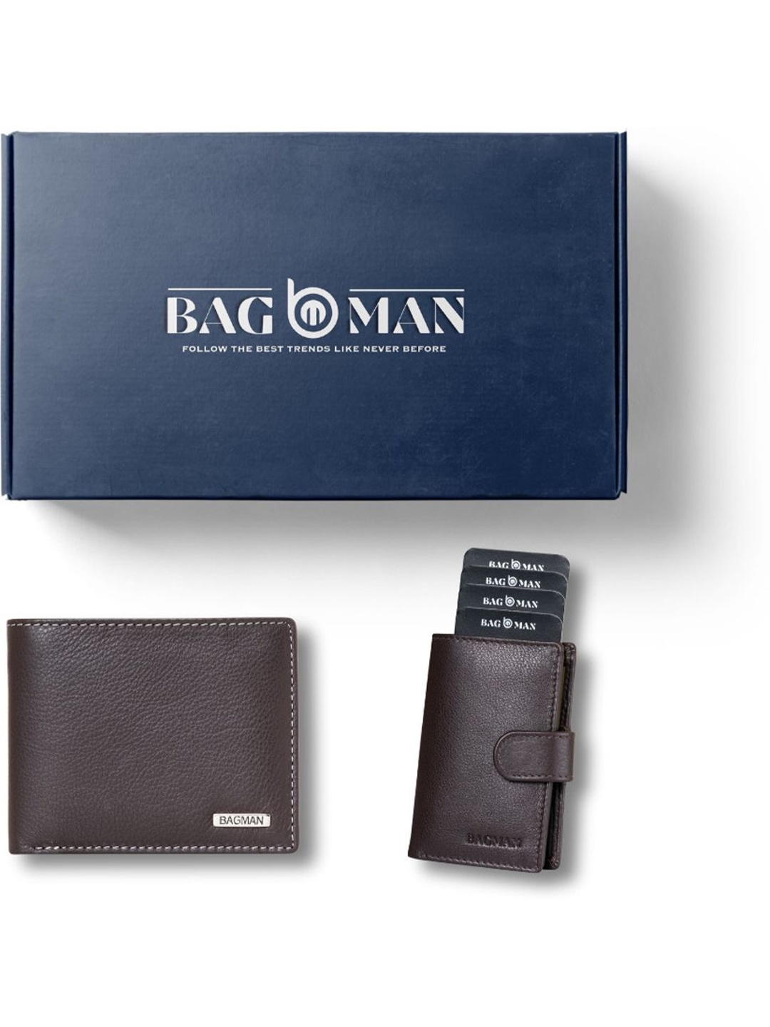 

BAGMAN Unisex Accessory Gift Set of, Brown