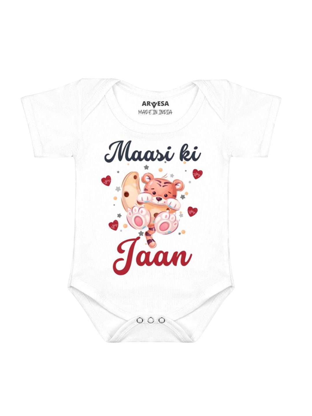 

Arvesa Kids Maasi Ki Jaan Printed Romper, White