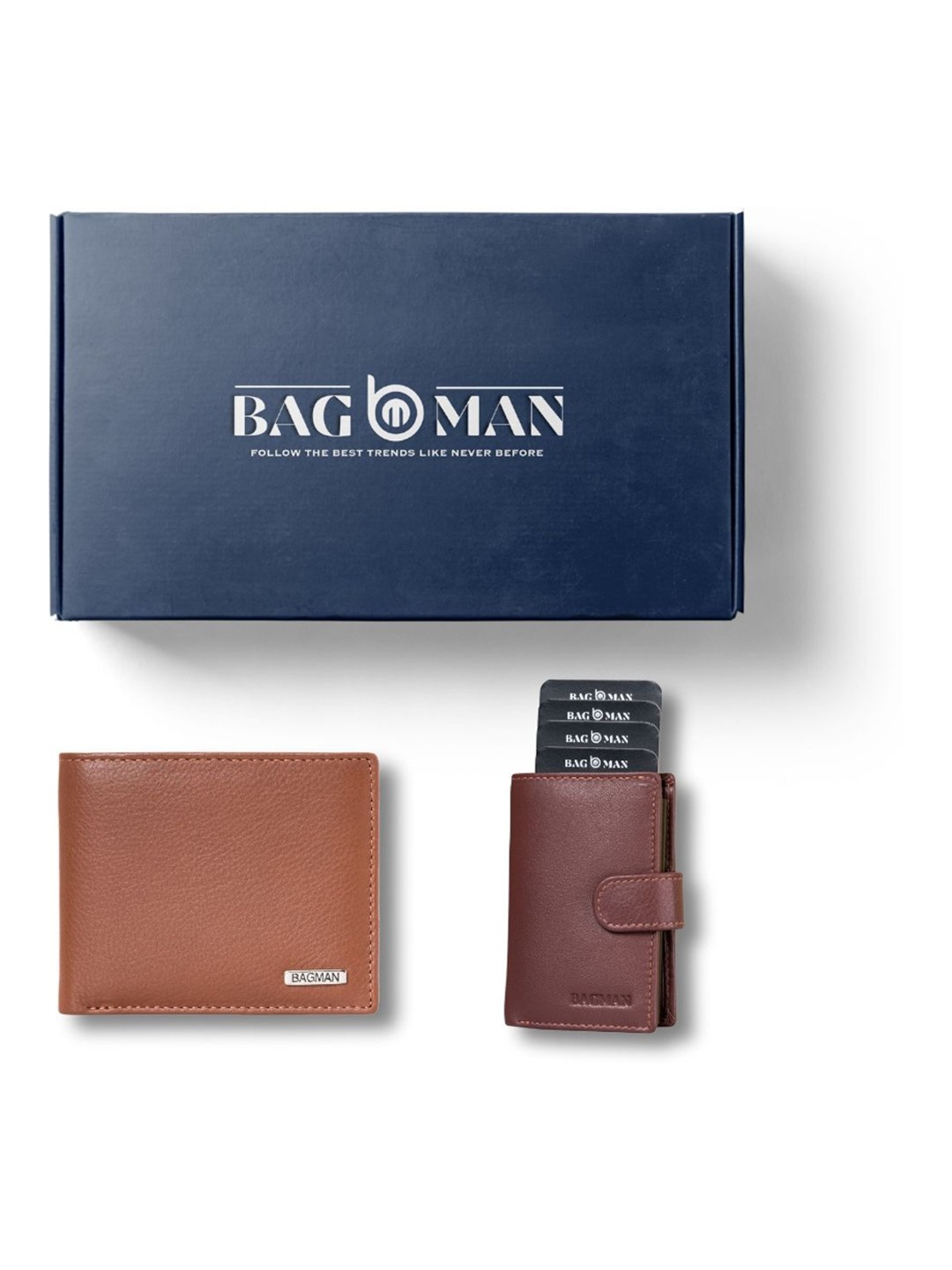 

BAGMAN Unisex Accessory Gift Set of, Brown