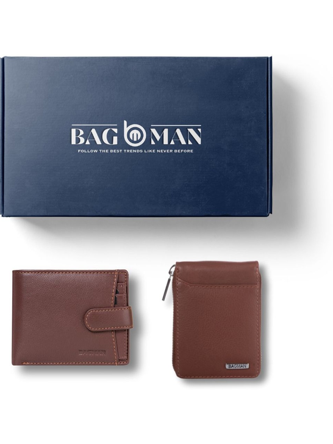 

BAGMAN Unisex Accessory Gift Set of, Brown
