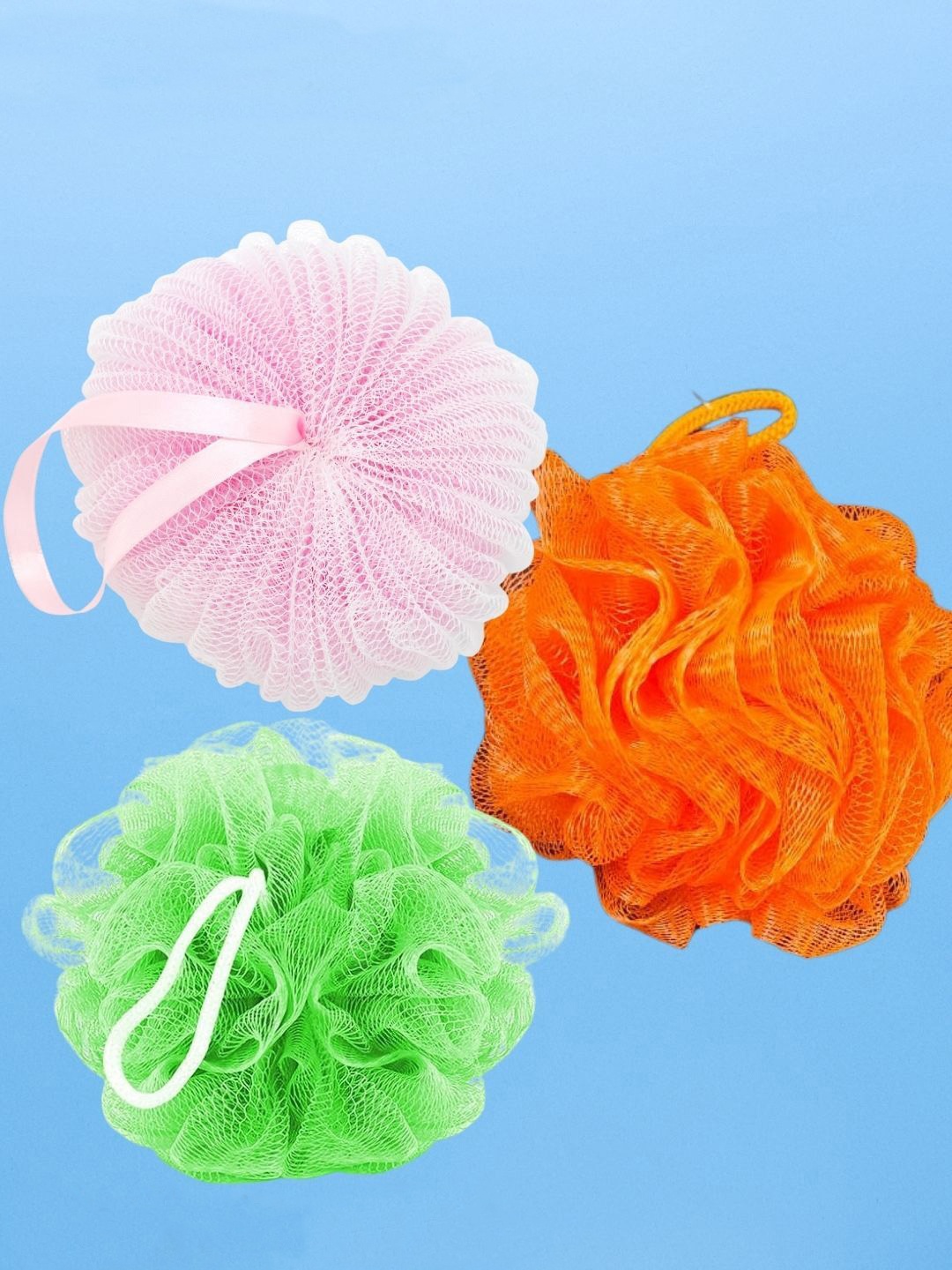 

Basicare Set Of 3 Bath Loofah Sponge- 50 g Each, Green