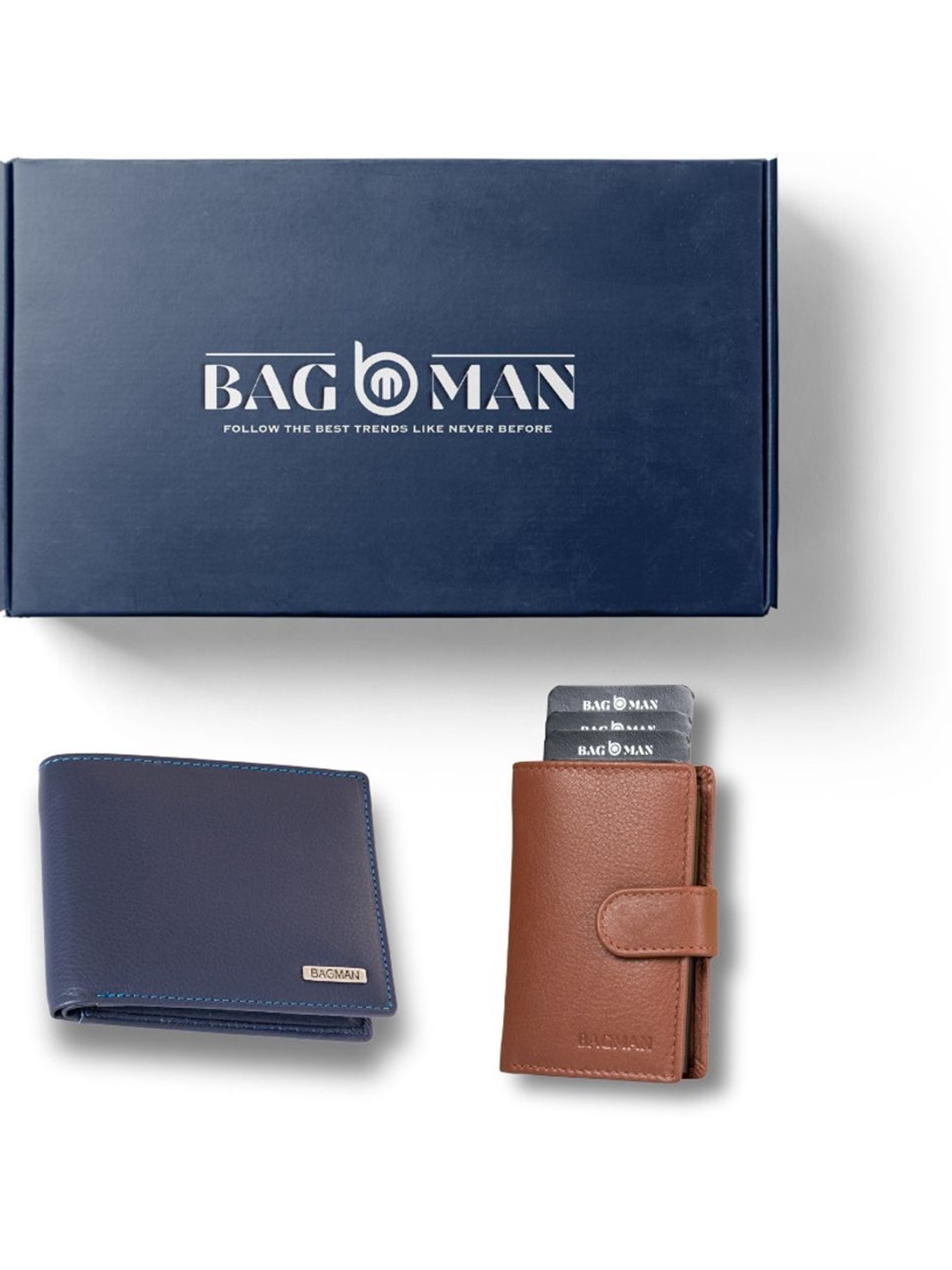 

BAGMAN Unisex Accessory Gift Set of, Navy blue