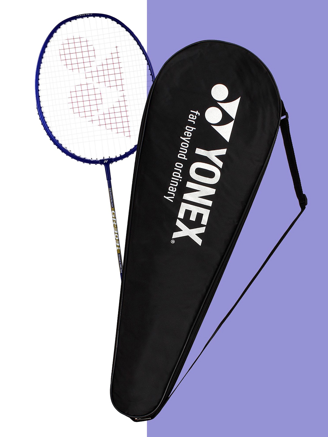 

YONEX Oval Shaped GR 303i Badminton Racquet, Blue