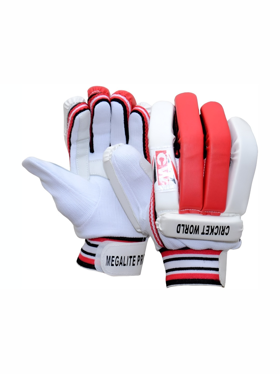 

CW MEGALITE PRO Men Cricket Batting Gloves, White