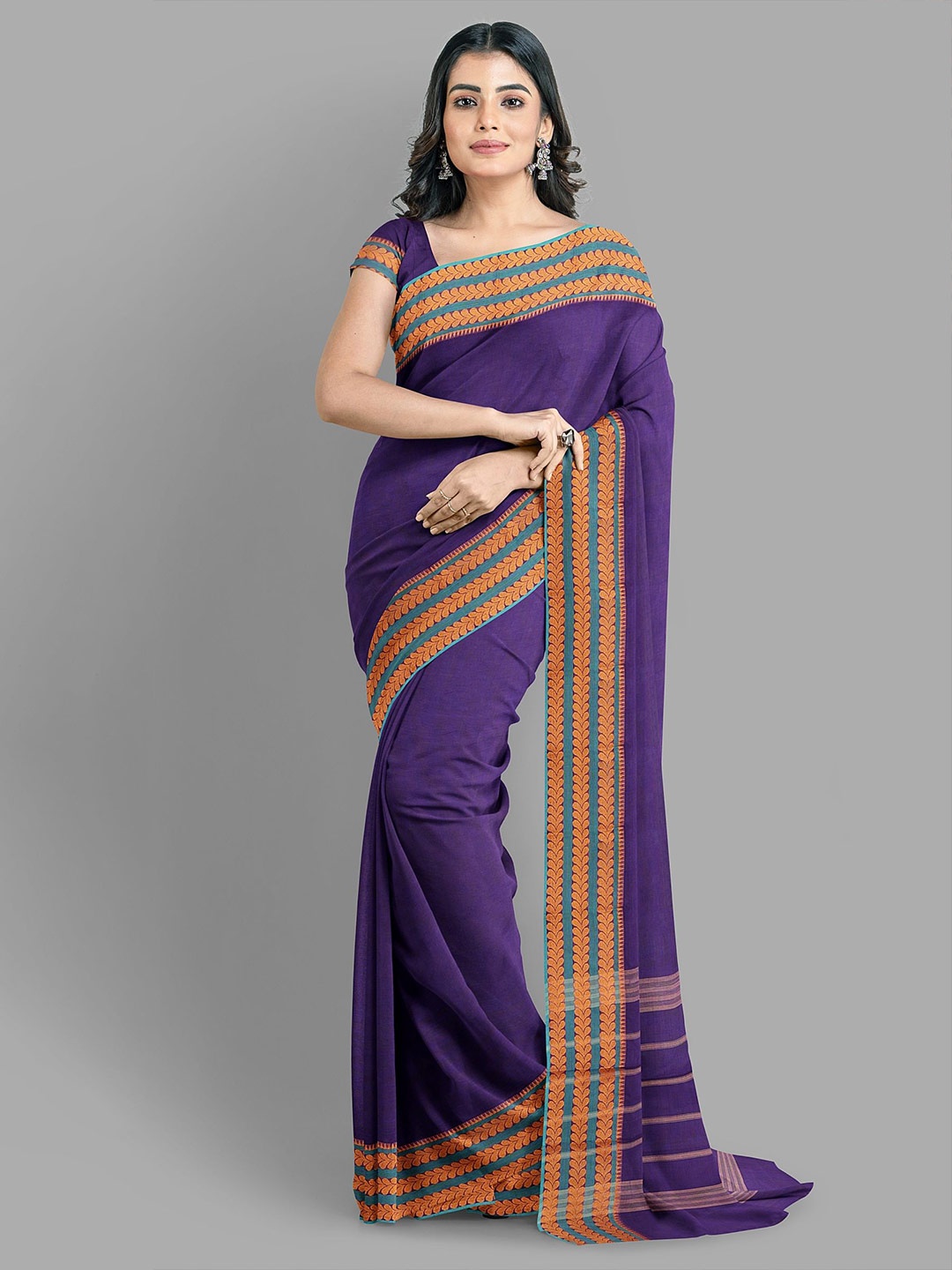 

The Chennai Silks Fusion Sambalpuri Saree, Violet