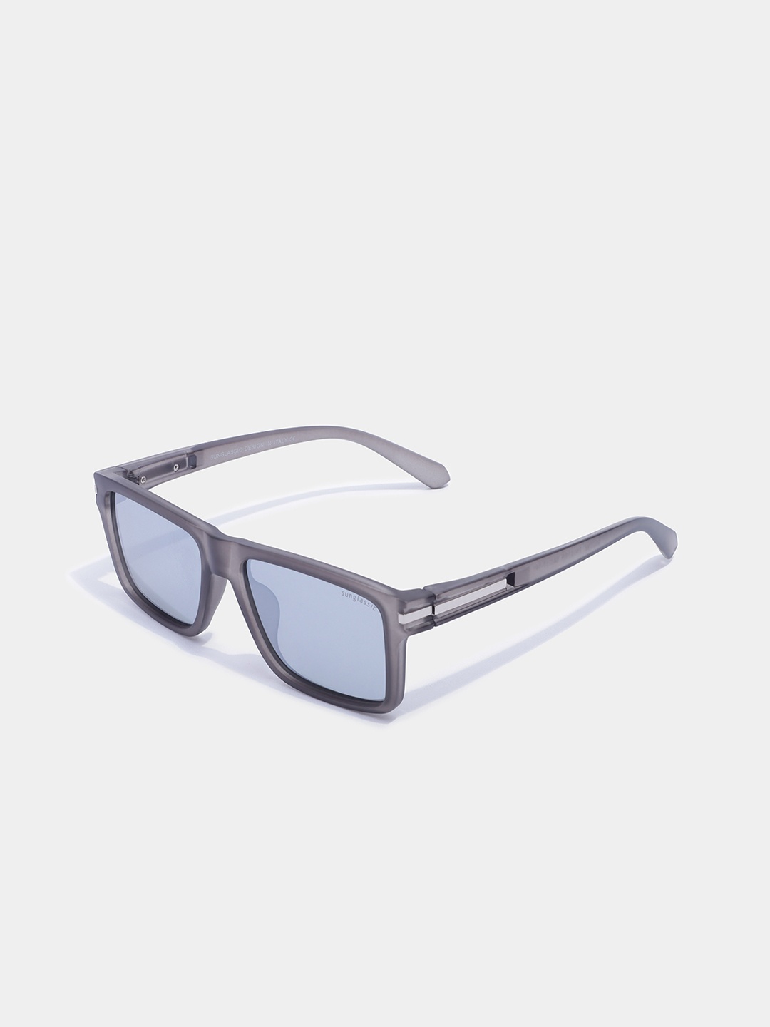 

SUNGLASSIC Unisex Rectangle Sunglasses with Polarised and UV Protected Lens, Blue