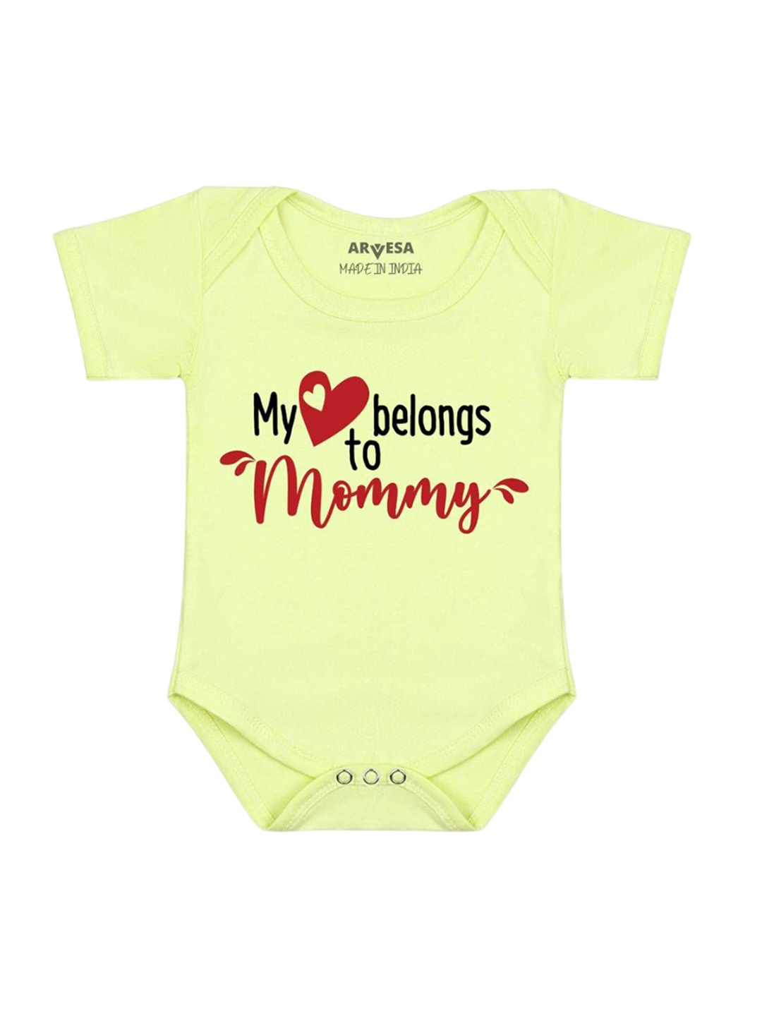 

Arvesa Infants Typography Printed Romper, Green