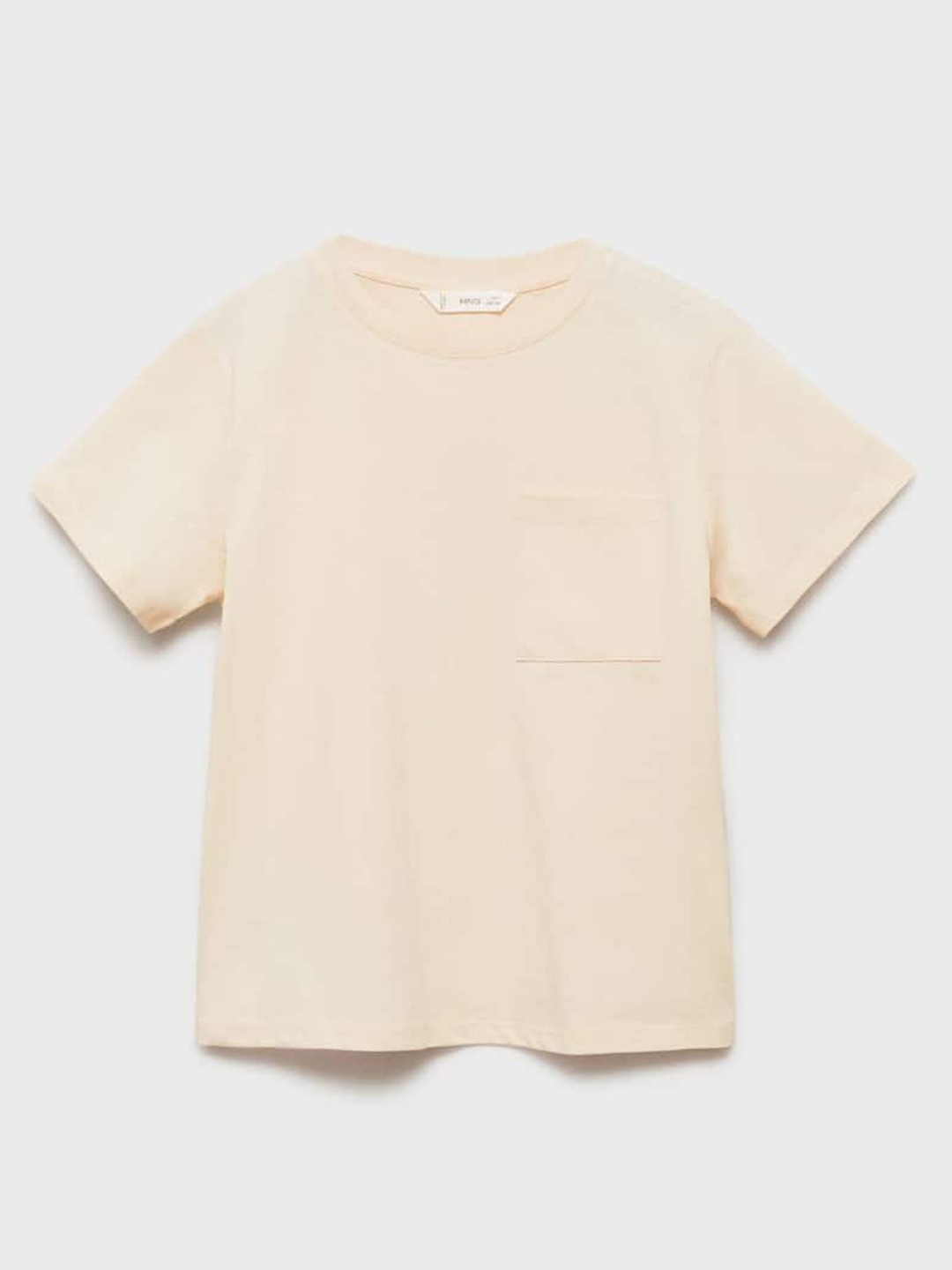

Mango Kids Boys Round Neck Cotton T-shirt, Peach