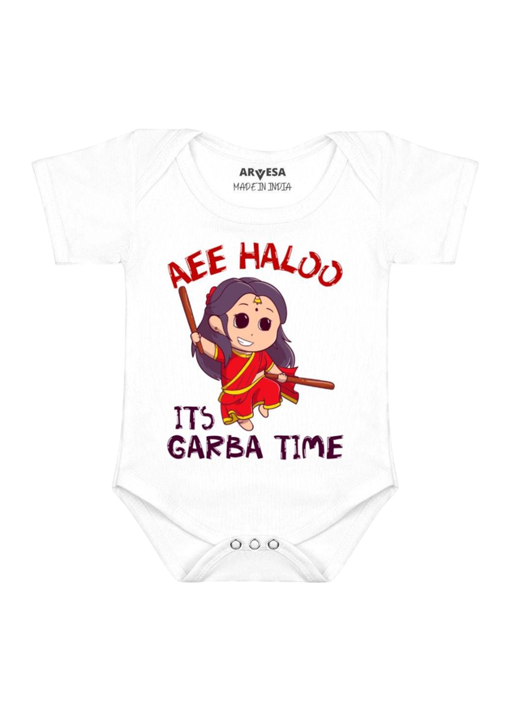 

Arvesa Infants Printed Bodysuit, White