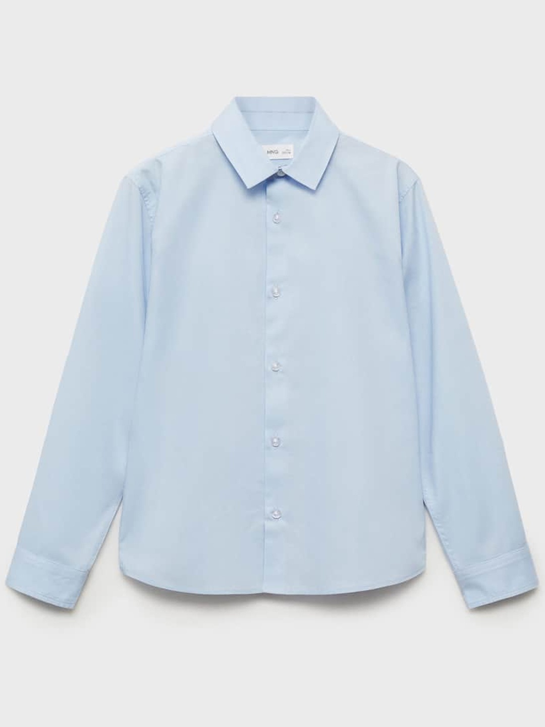

Mango Kids Boys Solid Pure Cotton Shirt, Blue