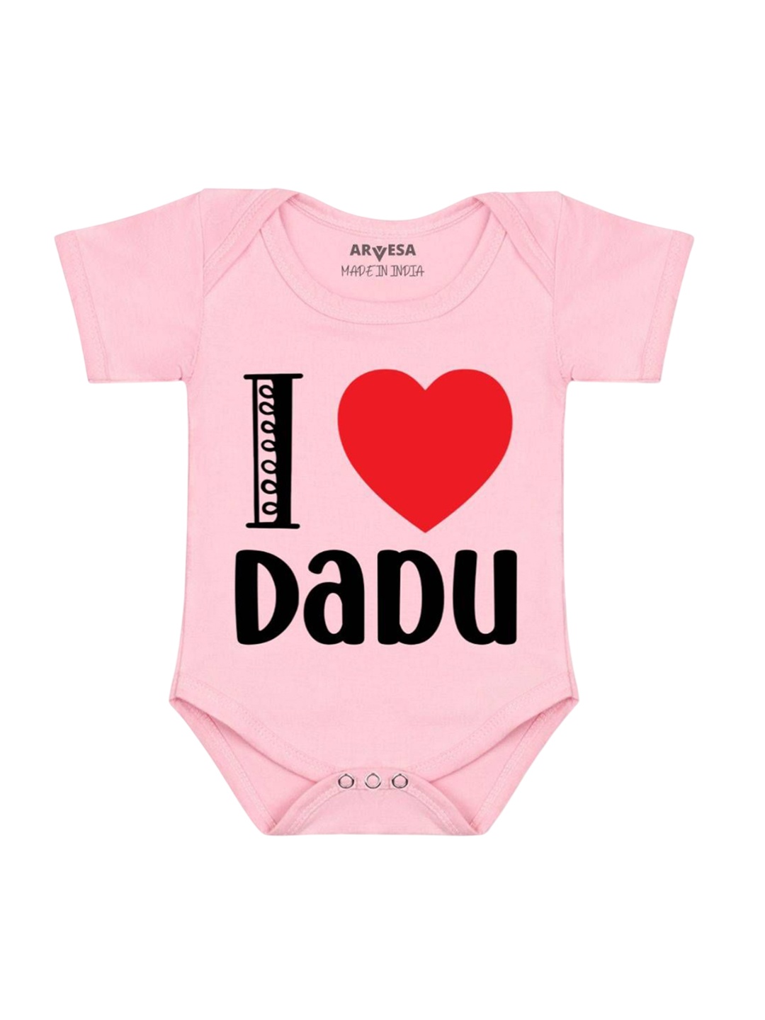 

Arvesa I Love Dadu Printed Romper, Pink