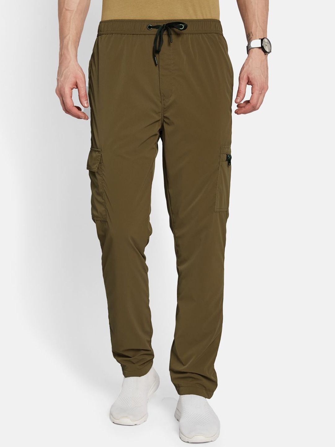 

Octave Men Cotton Track Pants, Brown