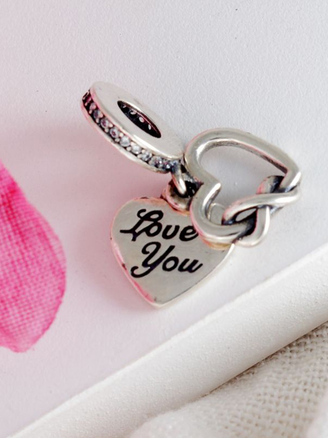 

Tuanz Silver Jewelry 925 Sterling Silver Rhodium-Plated Heart Shaped Pendants