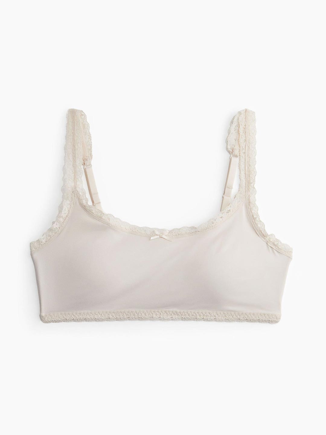 

H&M Padded Soft Microfibre Bra, Beige