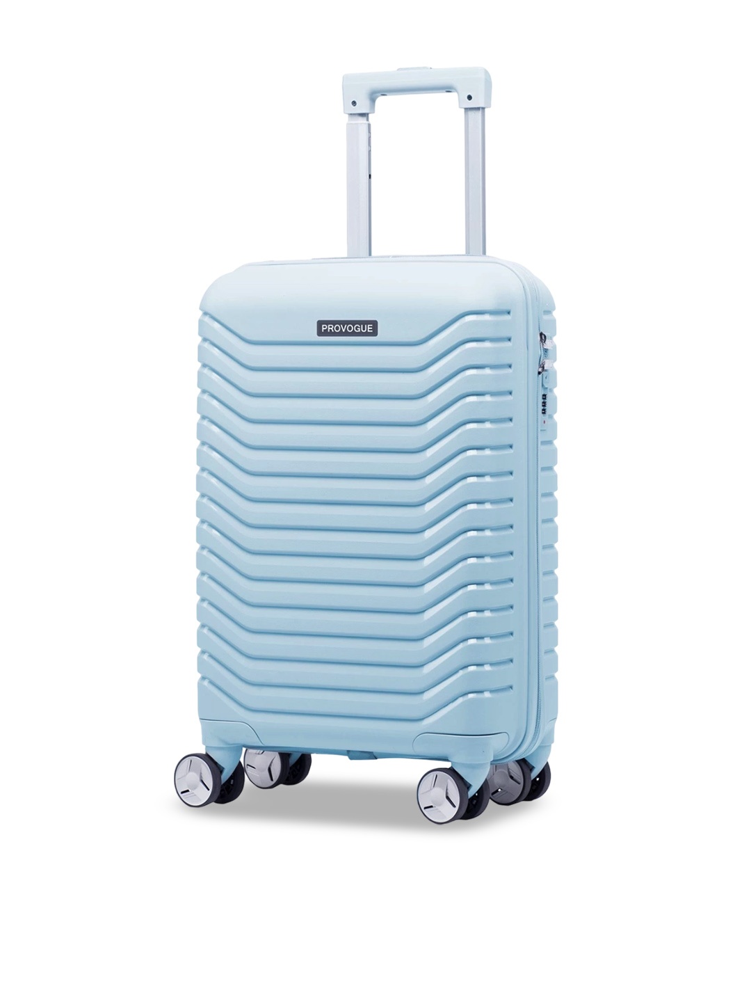 

Provogue Textured Hard-Sided Cabin Trolley Suitcase, Teal