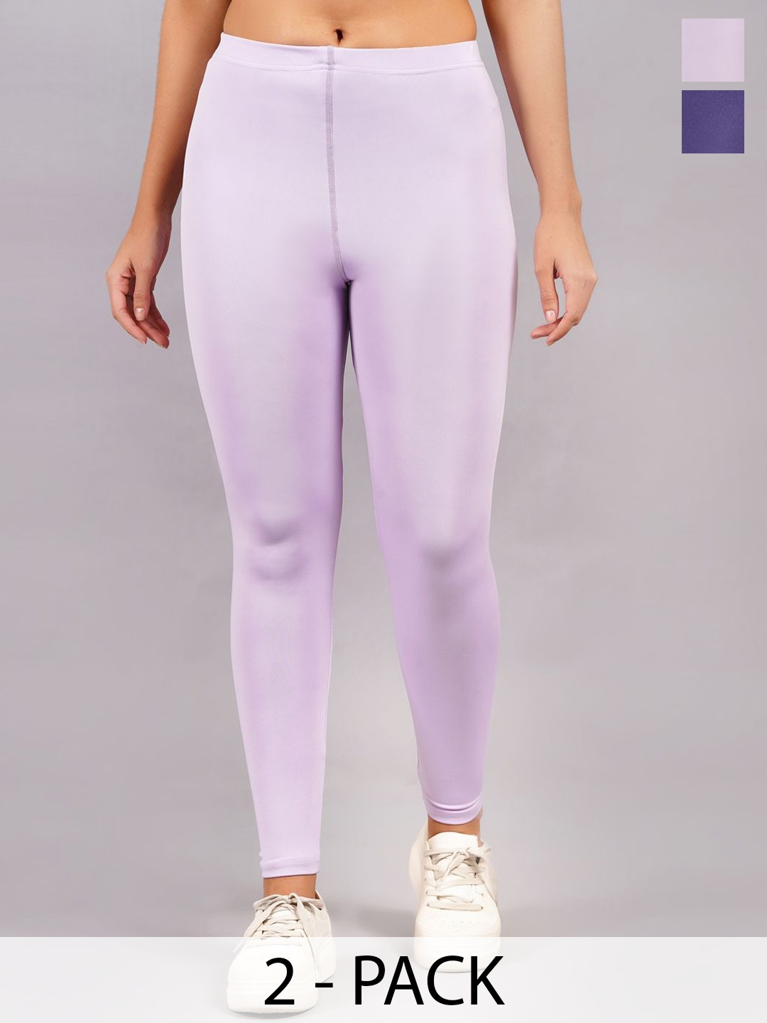 

Kyk Women Pack Of 2 Ankle Length Tights, Lavender