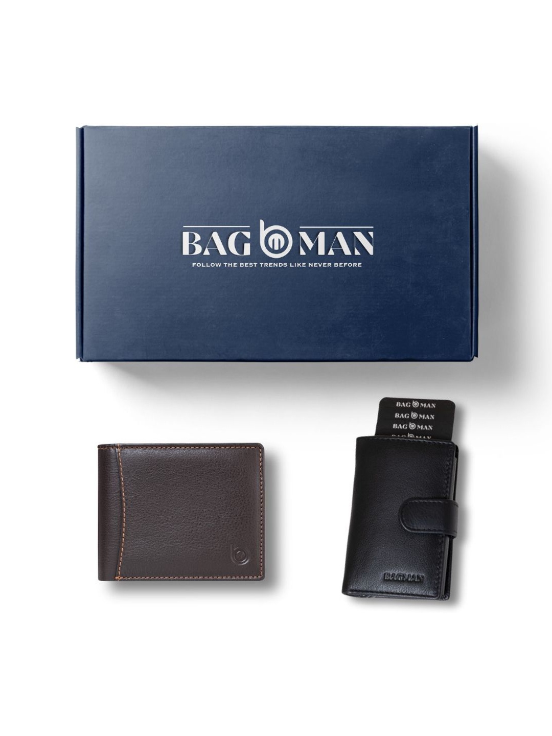 

BAGMAN Unisex Accessory Gift Set of, Brown