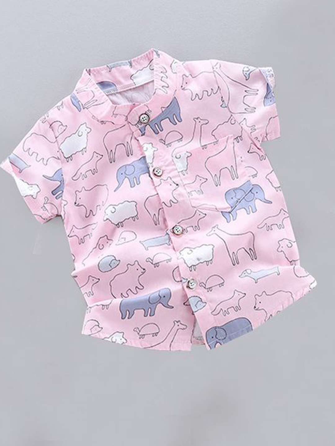 

DANGAR Unisex Kids Premium Opaque Printed Casual Shirt, White
