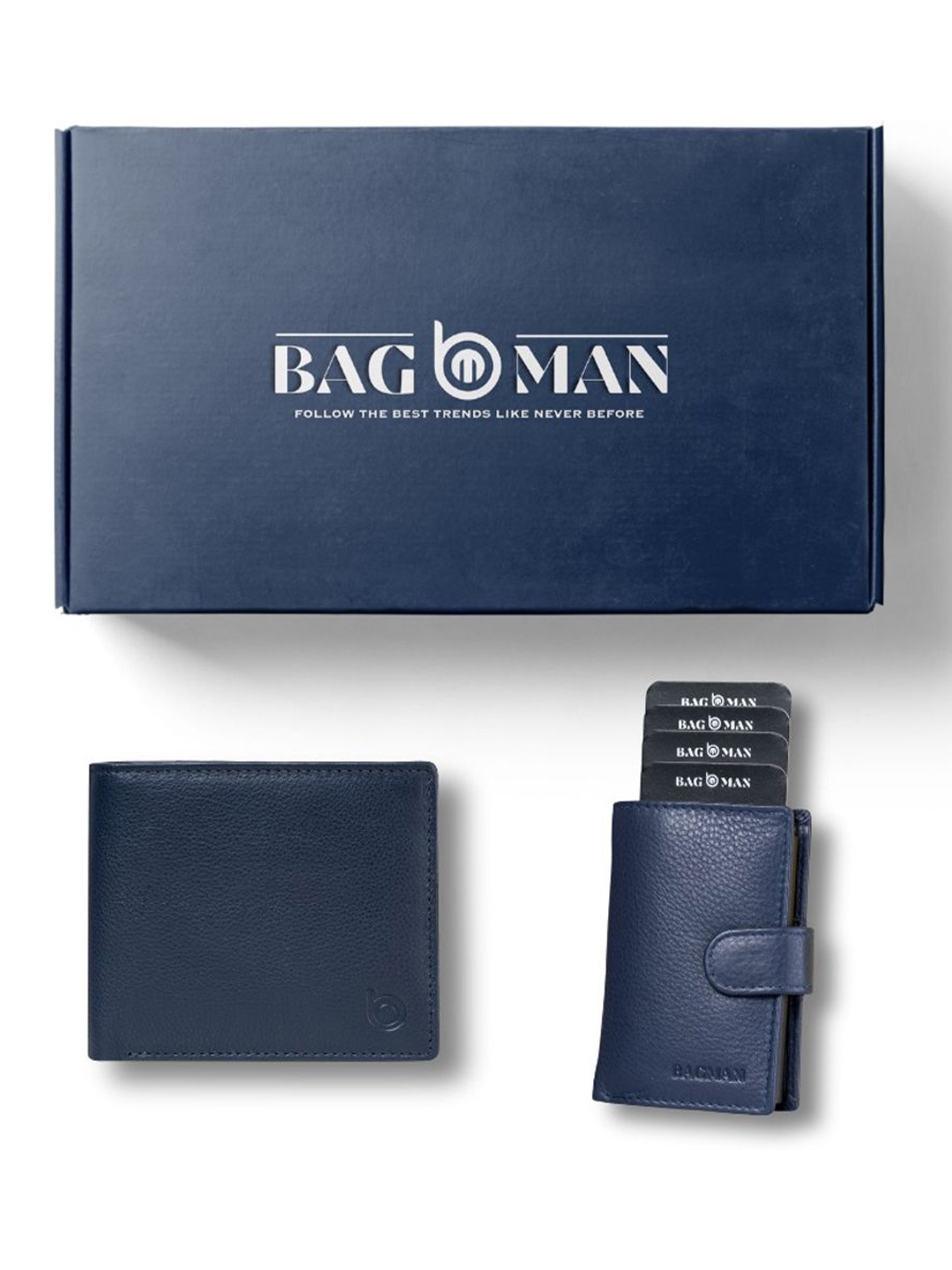 

BAGMAN Unisex Accessory Gift Set of, Navy blue