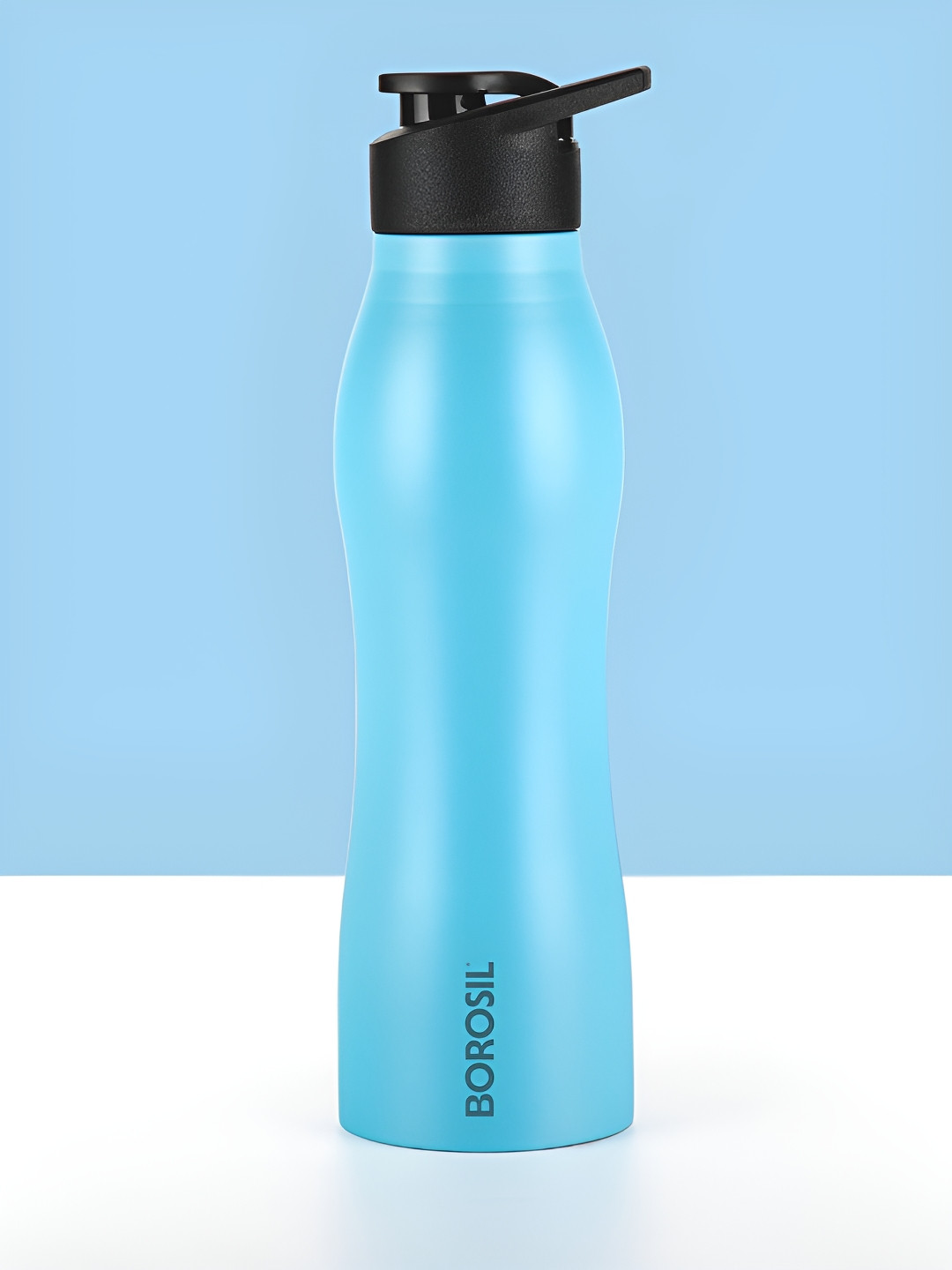 

BOROSIL Grip Go Blue Stainless Steel Solid Single Wall Vacuum Water Bottle-950ml
