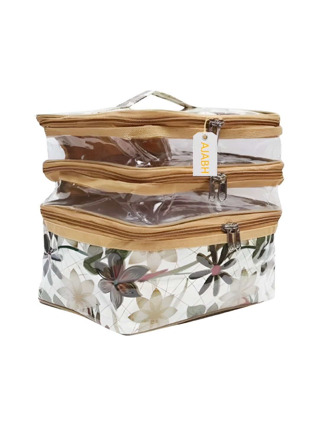 

Ajabh Cream-Coloured Set of 1 Regular Makeup Organiser Organisers
