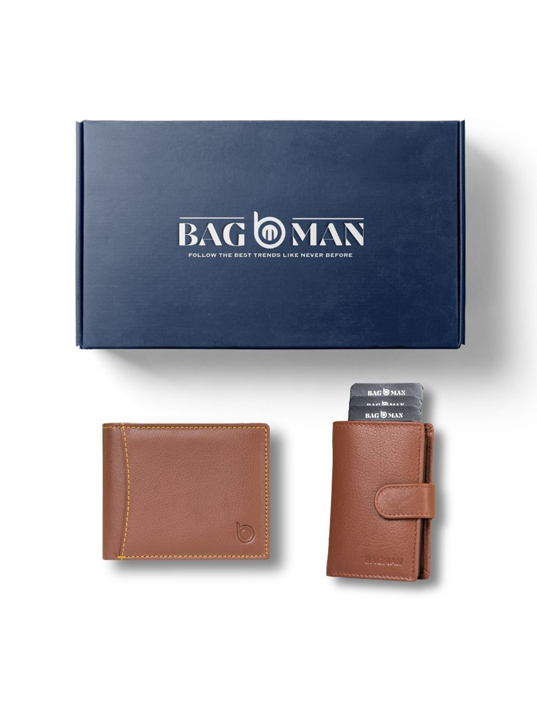 

BAGMAN Unisex Accessory Gift Set of, Brown