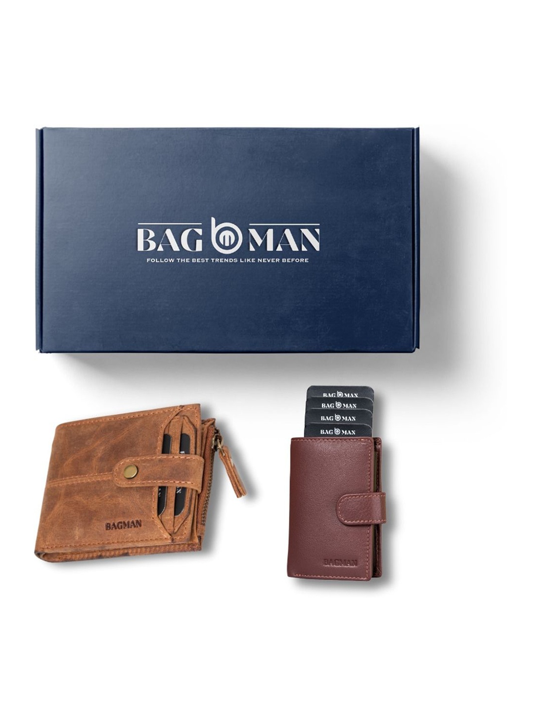 

BAGMAN Unisex Accessory Gift Set of, Brown