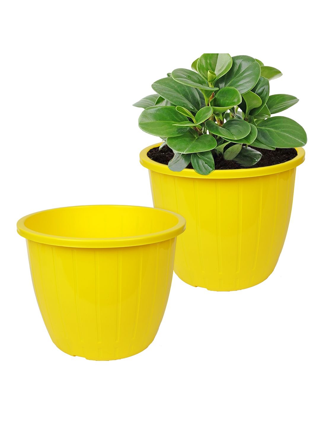 

Kuber Industries Yellow Pack of 2 Duro-Design Flower Planters