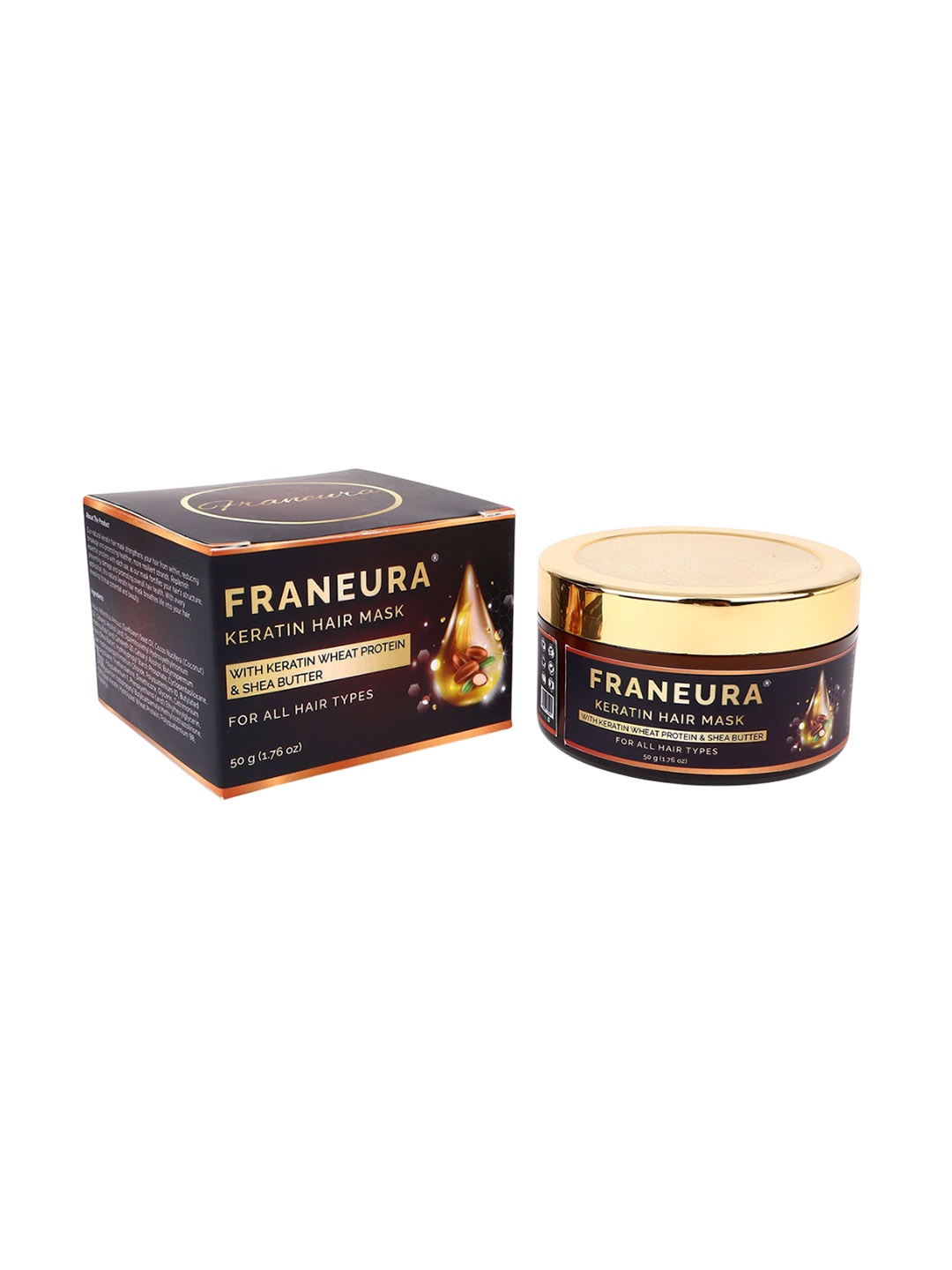 

Franeura Keratin Hair Mask With Shea Butter- 50 g, Brown