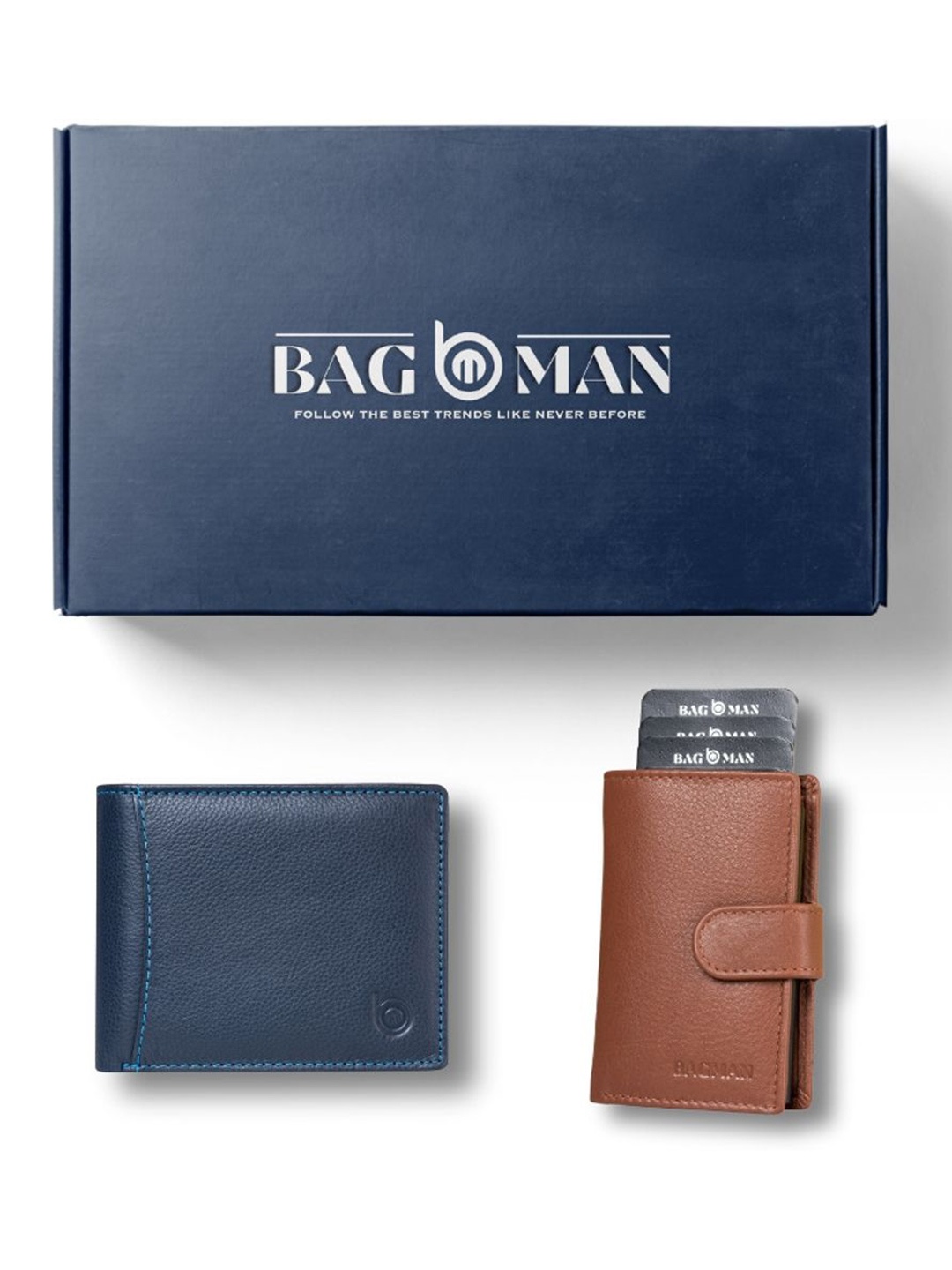 

BAGMAN Unisex Accessory Gift Set of, Navy blue