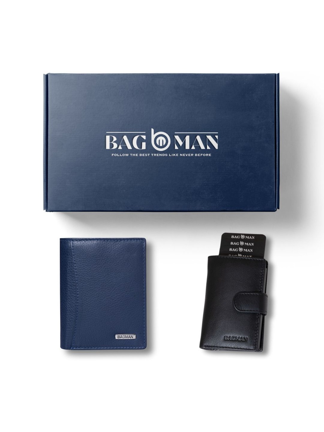 

BAGMAN Unisex Accessory Gift Set of, Navy blue