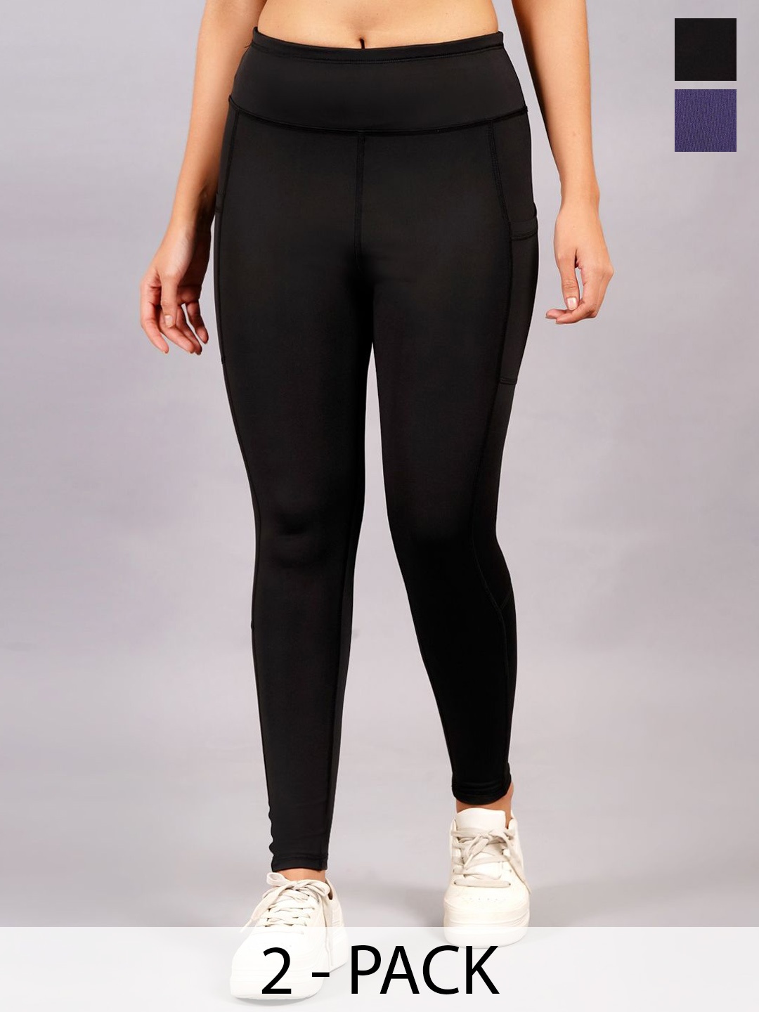 

Kyk Women Pack Of 2 Black Leggings