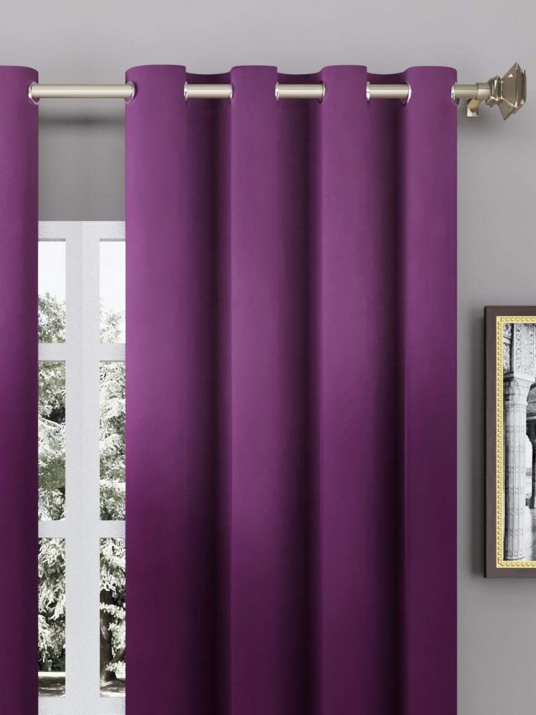 

Aura Purple Window Curtain