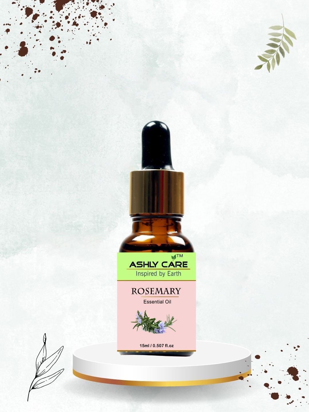 

ASHLY CARE Rosemary Essential For Acne & Hair Growth Oil -15 ml, Transparent