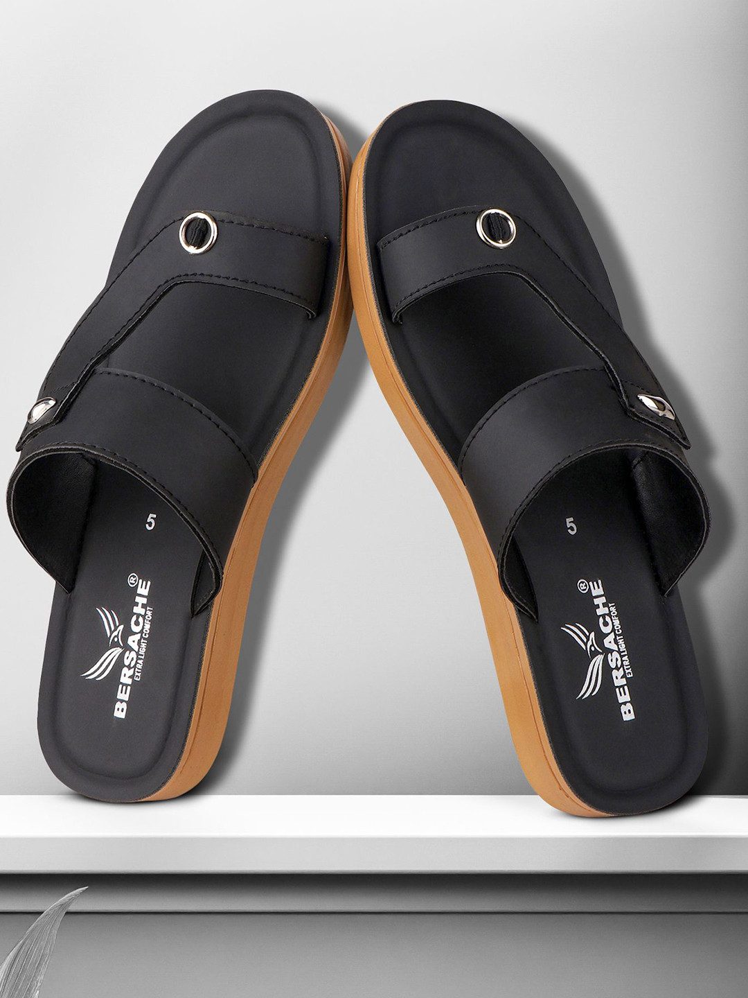 

BERSACHE Women Thong Flip-Flops, Black