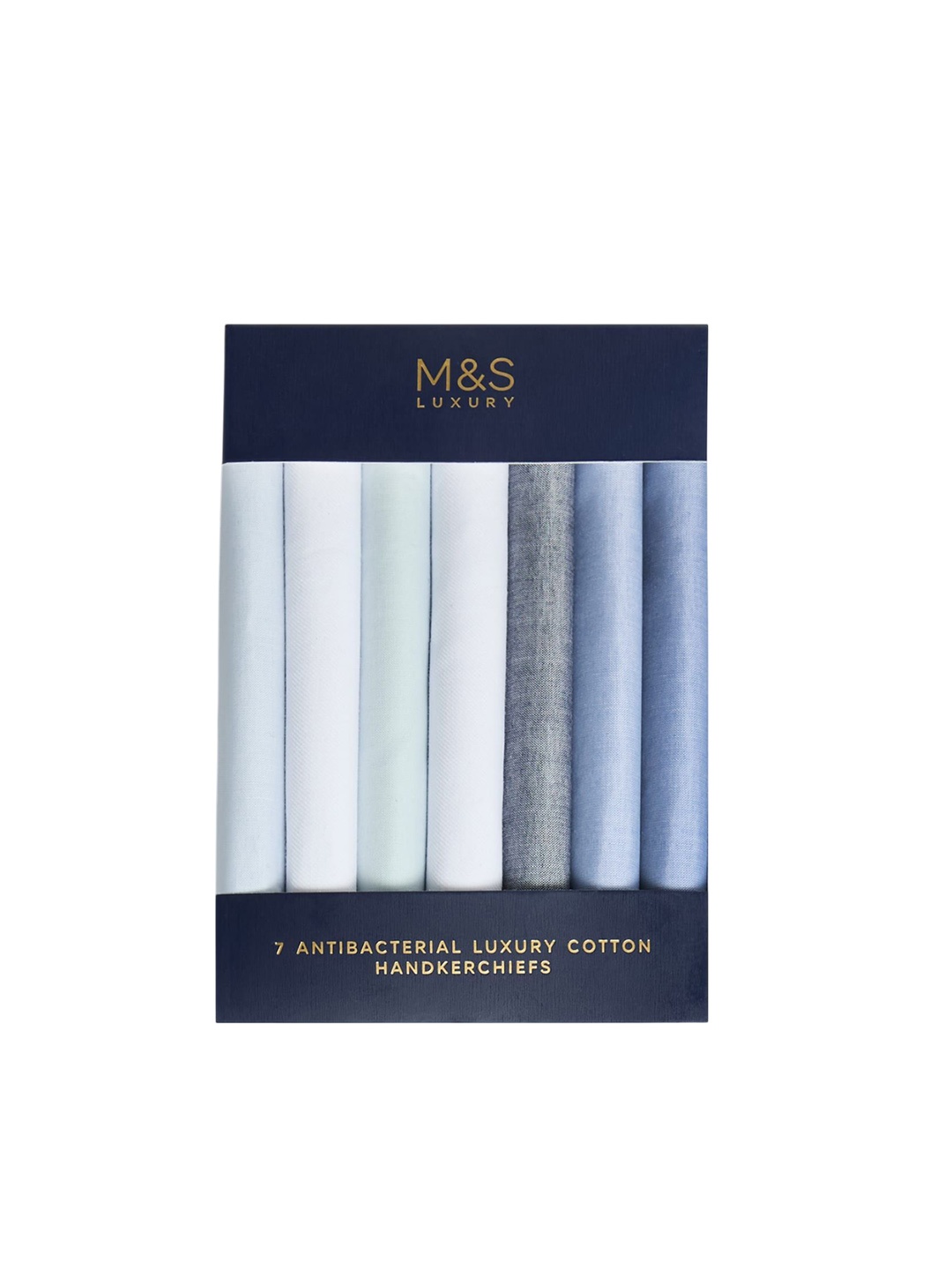 

Marks & Spencer Pack Of 7 Pure Cotton Antibacterial Handkerchiefs, White
