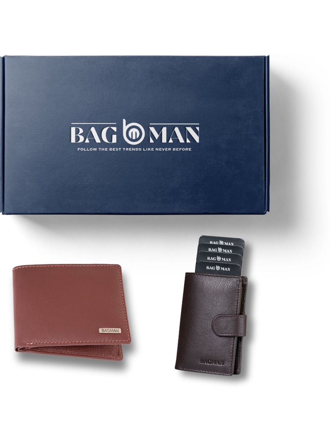 

BAGMAN Unisex Accessory Gift Set of, Brown