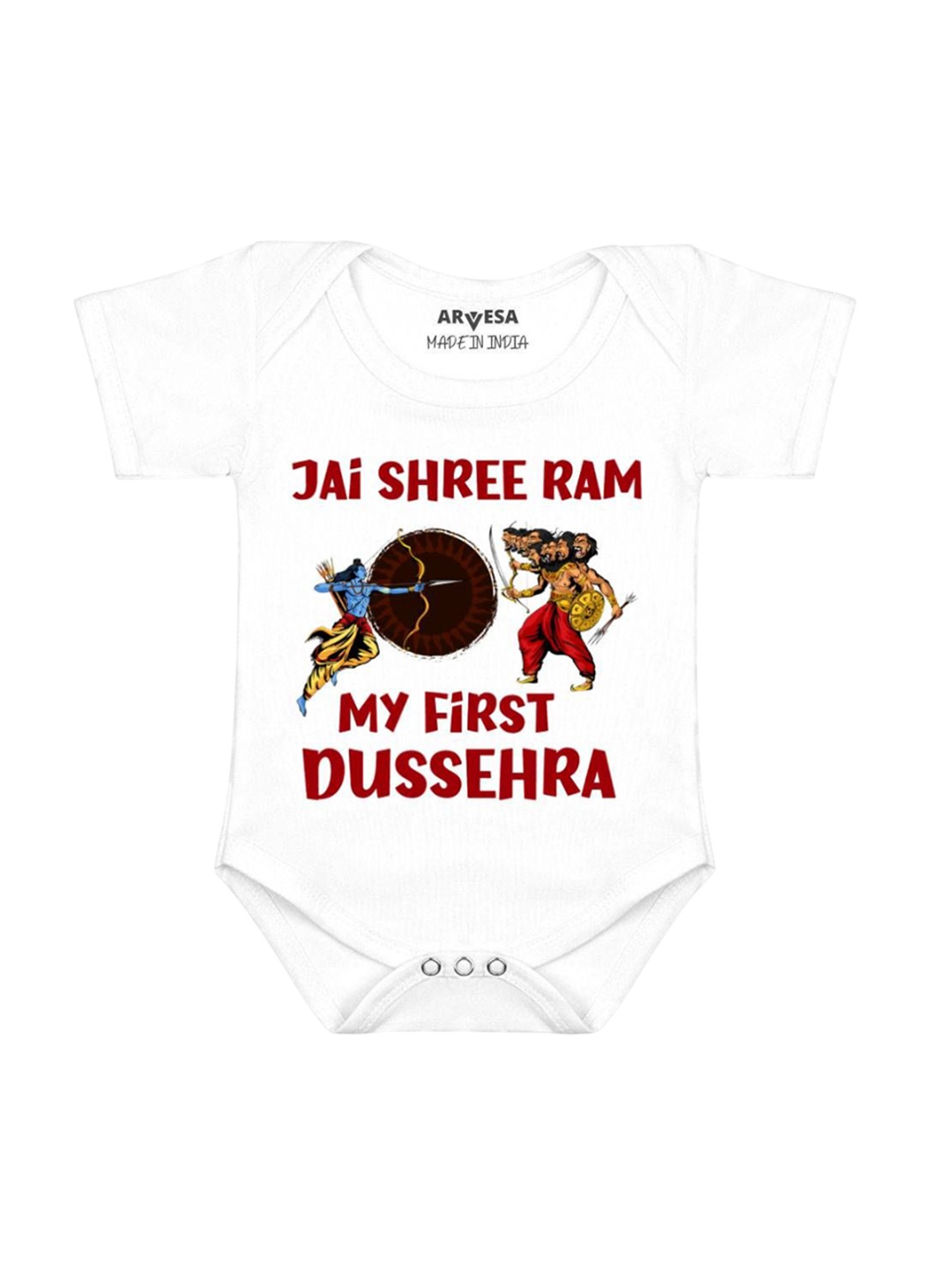

Arvesa Infants Printed Bodysuit, White