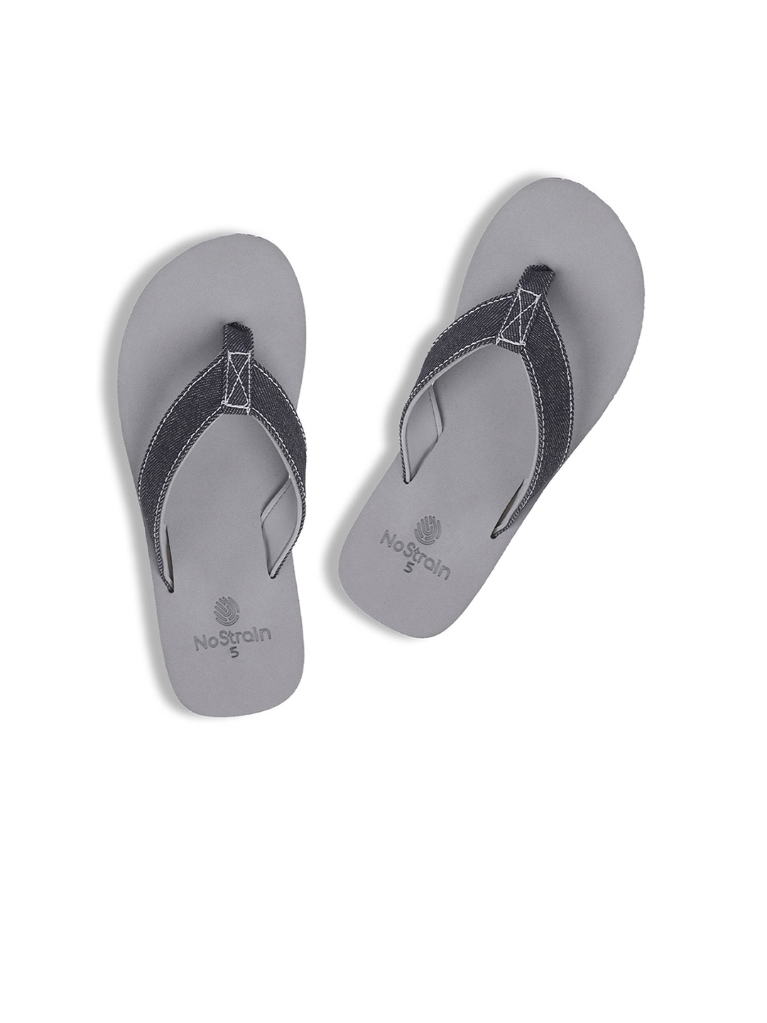 

NoStrain Women Thong Flip-Flops, Grey