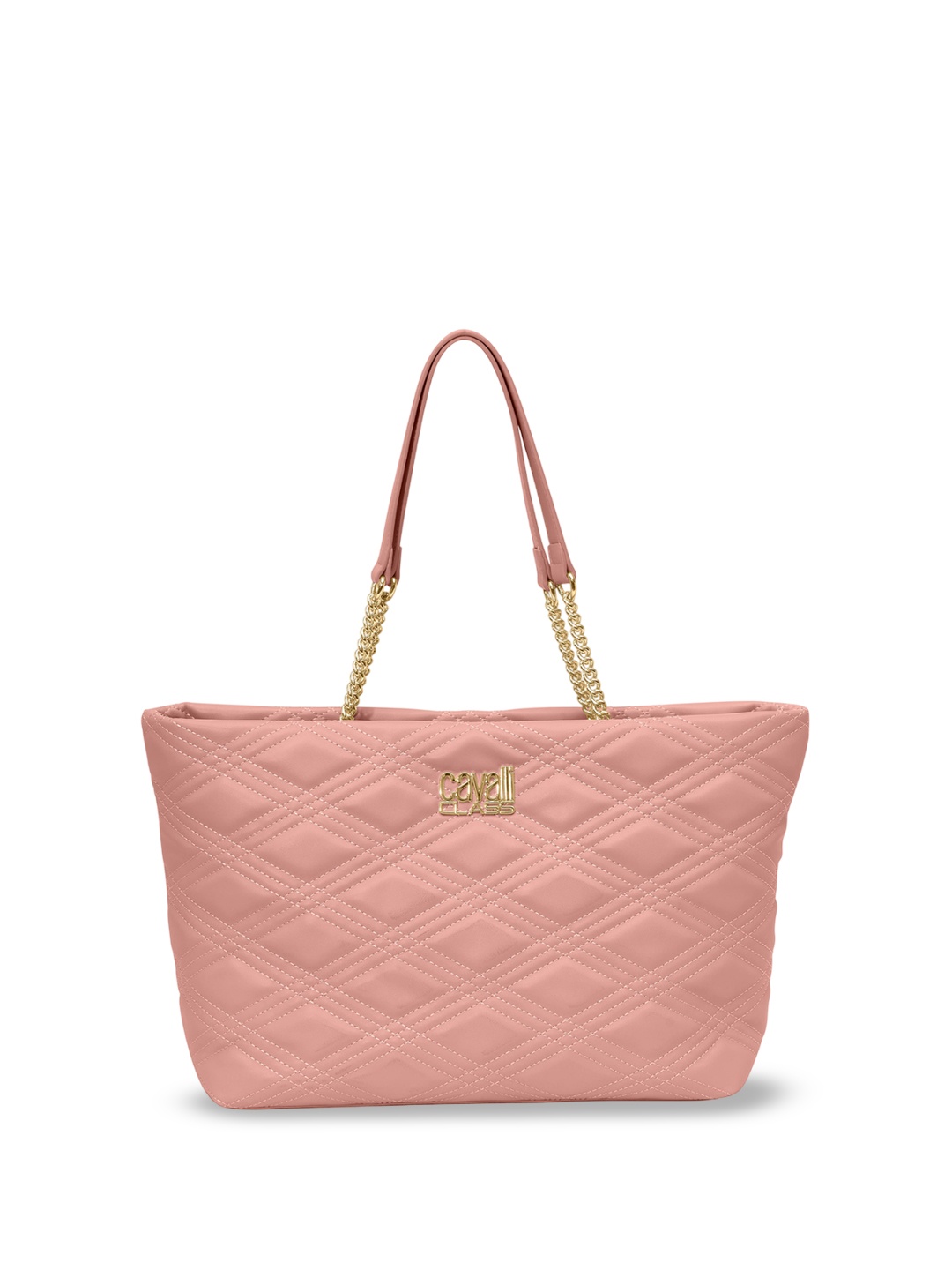 

Cavalli Class Structured Tote Bag with Quilted, Pink