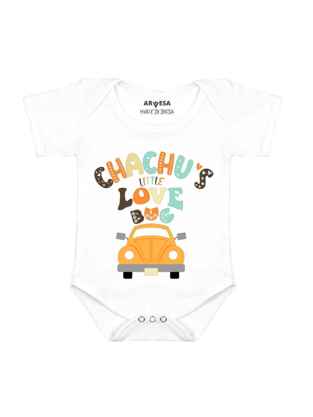 

Arvesa Infants Typography Printed Romper, White