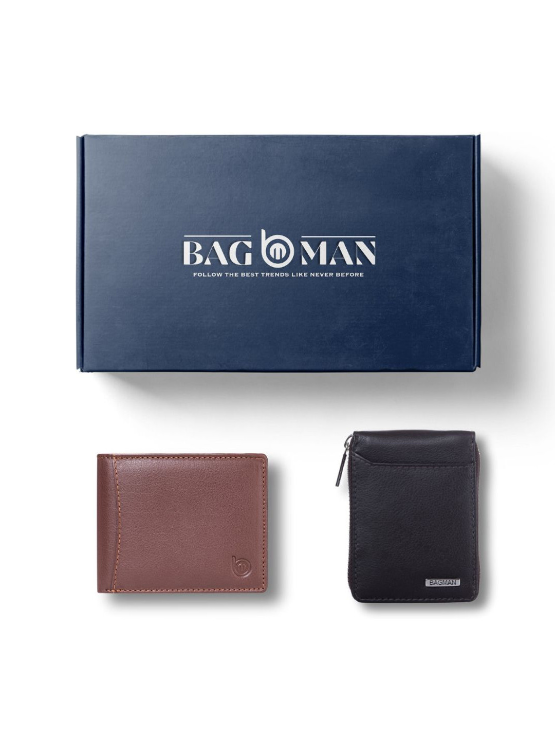 

BAGMAN Unisex Accessory Gift Set of, Brown