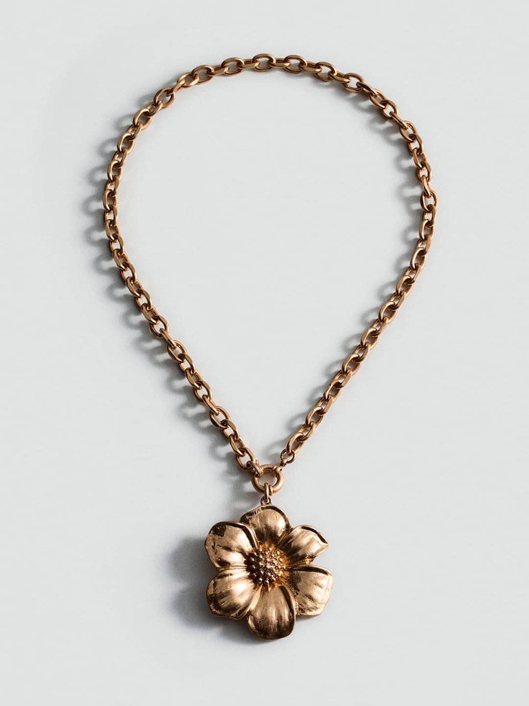 

MANGO Floral-Shaped Pendant Necklace, Gold