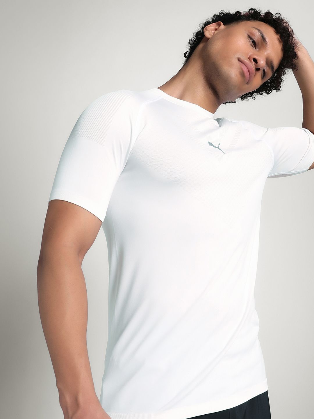 

Puma M Jacquard Training Logo Tee, White