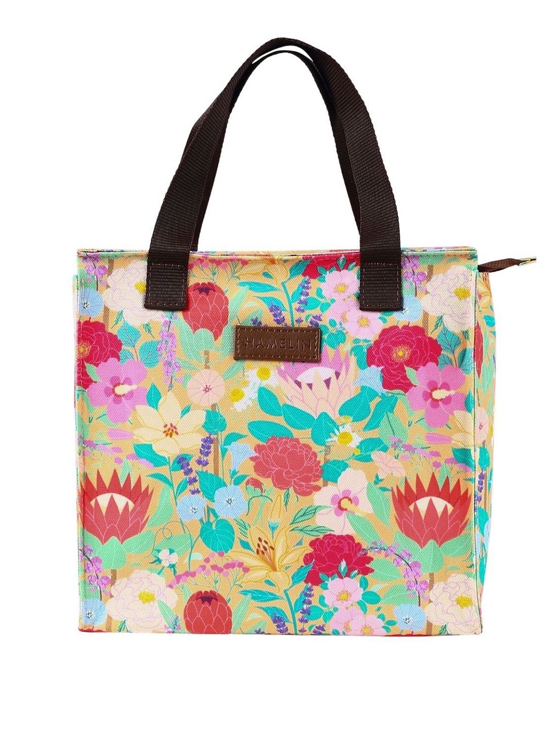 

HAMELIN Floral Printed Shopper Tote Bag with Bow Detail, Na