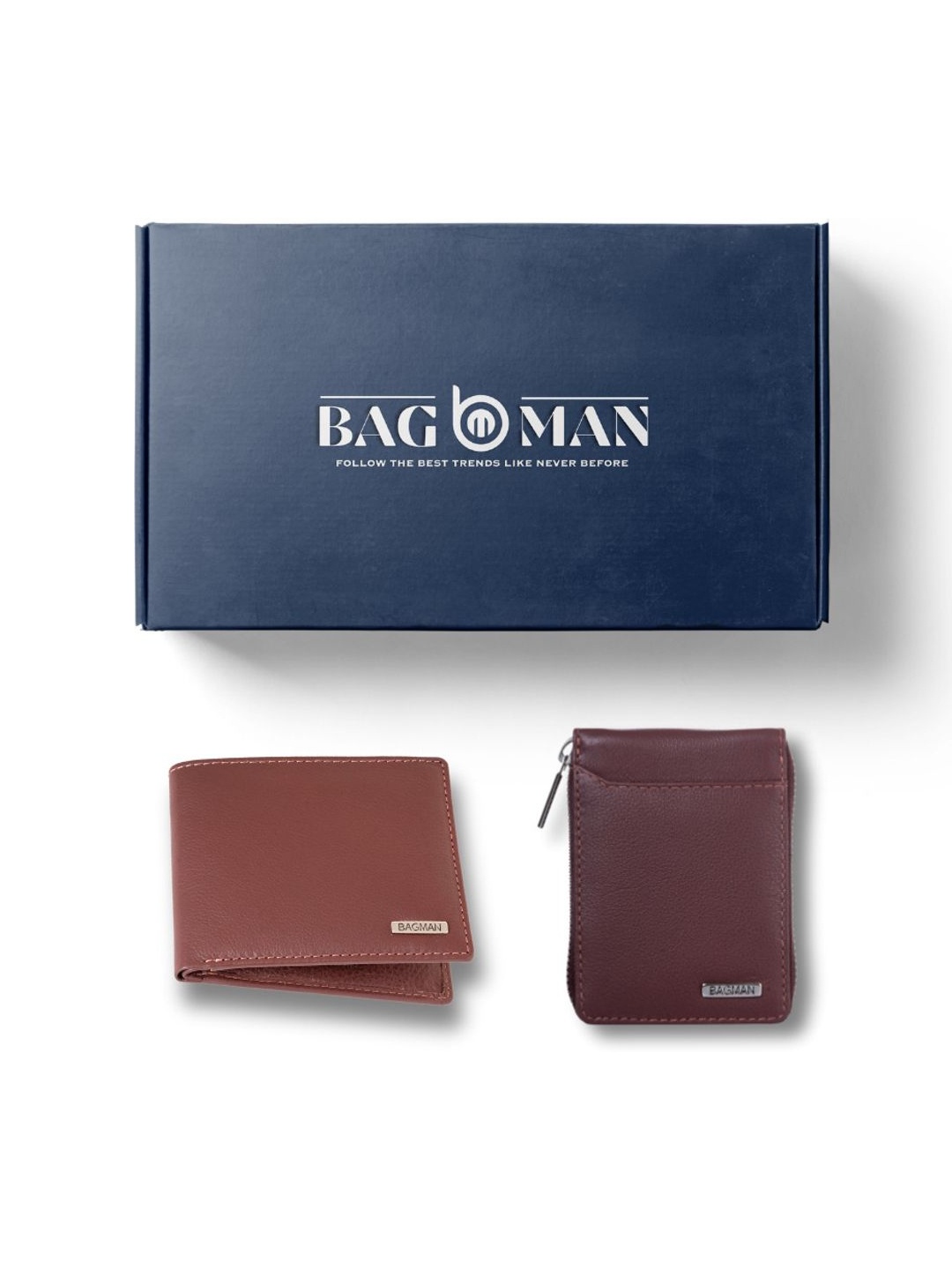 

BAGMAN Unisex Accessory Gift Set of, Brown