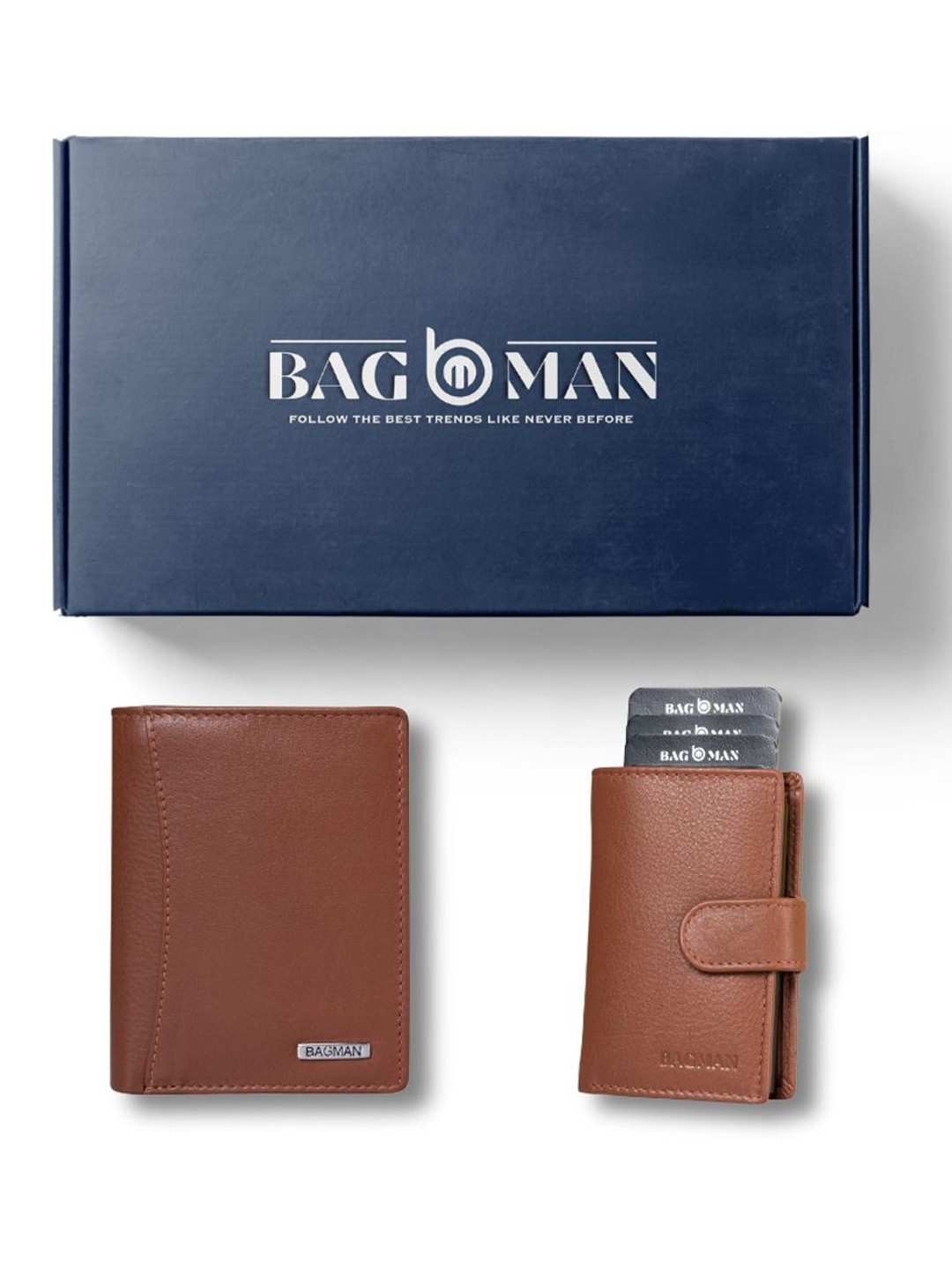

BAGMAN Unisex Accessory Gift Set of, Brown